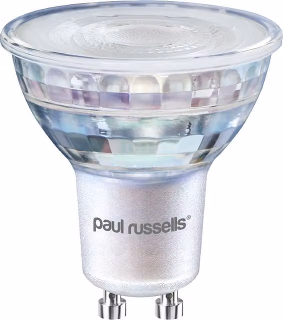 Paul Russells 60W Equivalent 4.9W GU10 LED Cool White Bulb in White