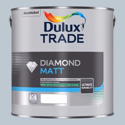 Dulux Trade Diamond Matt Water Based Paint in Coastal Grey, 2.5l