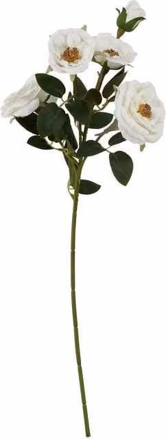 Hill Interiors Natural Garden Collection White Artificial Hedge Rose Flower – 1