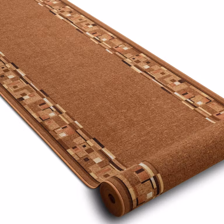 RugsX Anti-Slip Bombay Runner in Beige and Brown, W: 67 cm, L: 120 cm