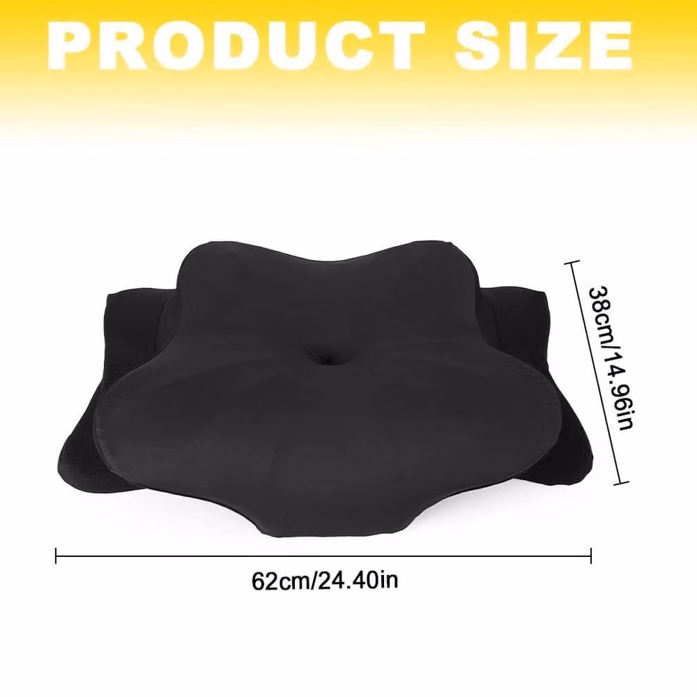 NESTLUNE Black Cervical Memory Foam Neck Pillow for Babies, Cot Size – 2