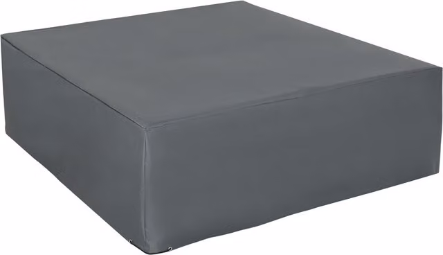 Outsunny Waterproof Anti-UV Patio Furniture Cover for Rattan Sun Lounger Set, Grey, W: 192 cm, D: 205 cm, H: 61 cm – 1
