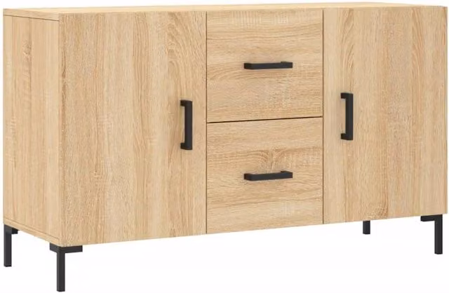 Berkfield Home Modern Sideboard in Sonoma Oak, Light Brown, W/D/H: 100 x 36 x 60 cm
