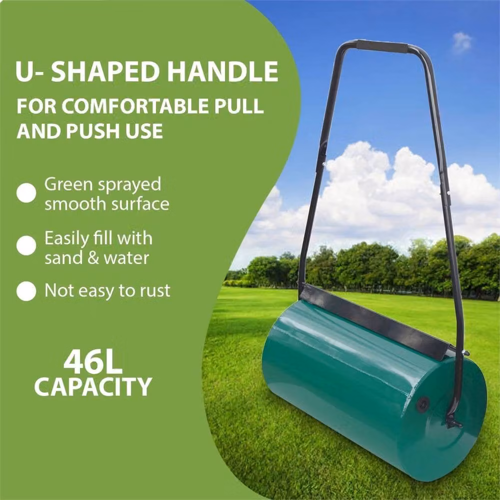 Nordara Green Metal Manual Grass Roller with 46L Wet Sand Filling Capacity – 3