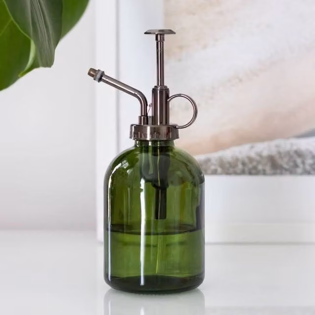 Uniqueful Green Minimalist Glass Plant Mister Spray Bottle