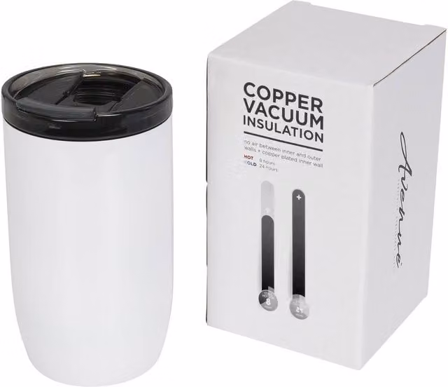Avenue Lagom Copper Vacuum Insulated Stainless Steel Tumbler in White – 1