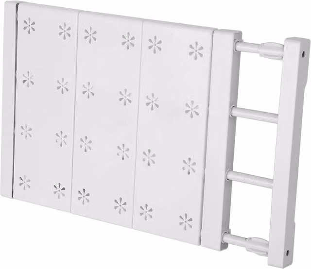 PAWNORA White Closet Cupboard Divider Rack