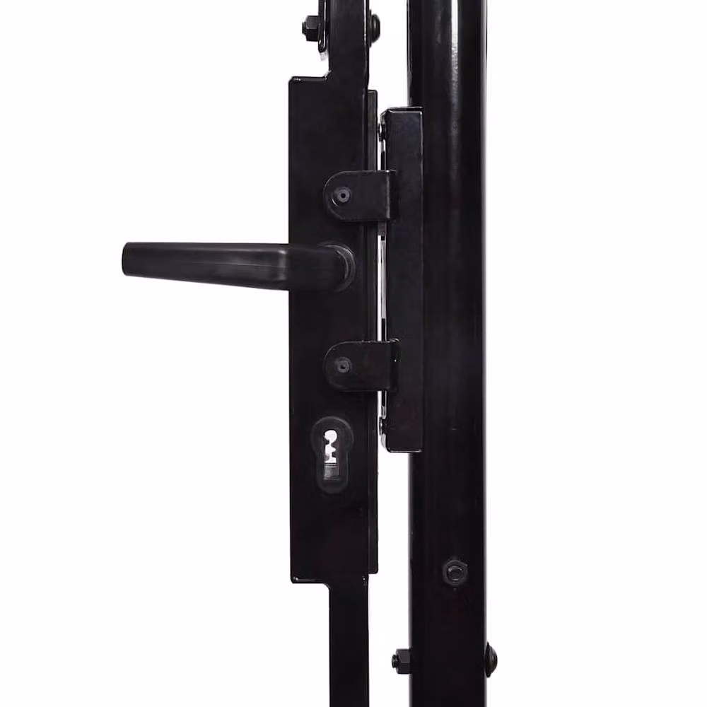 Berkfield Home Elegant Steel Swing Garden Gate, Black, W: 400 cm, H: 245 cm – 2