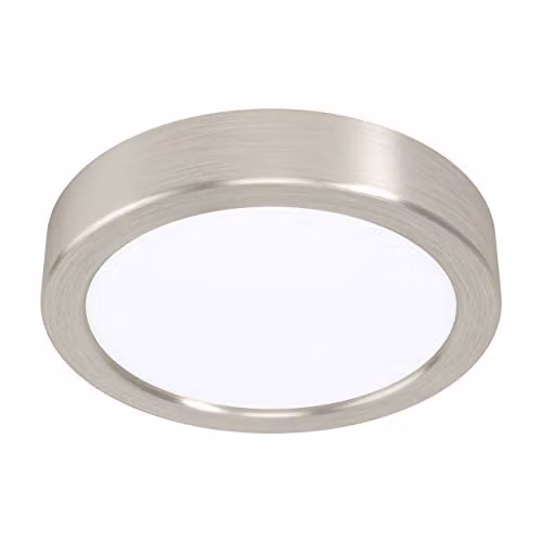 Loops Round Surface Mounted LED Wall and Ceiling Light, Silver, Diameter: 16 cm, 10.5W, 4000K Cool White