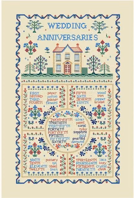 Ulster Weavers Wedding Sampler Classic Print Highly Absorbent 100% Cotton Tea Towel in Yellow