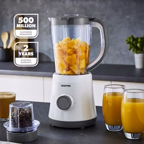 Geepas 500W Jug Blender and 180W Hand Blender Combo Set in Grey – 4