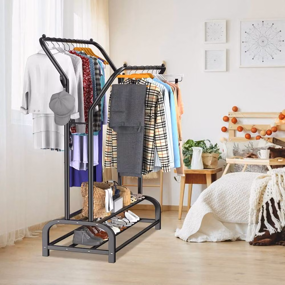 SPETLEK Matt Black Metal Clothes Rail and Garment Hanging Rack Display Stand – 2
