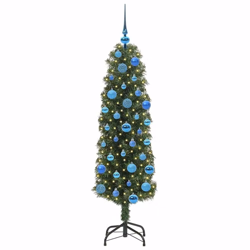 Berkfield Home Artificial Green Christmas Tree with 150 Warm White LEDs and Stand, Height: 150 cm – 3