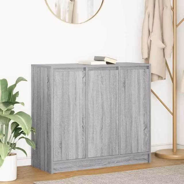 Berkfield Home Grey Sonoma Sideboard in Engineered Wood, W/D/H: 85 x 34 x 76 cm – 1