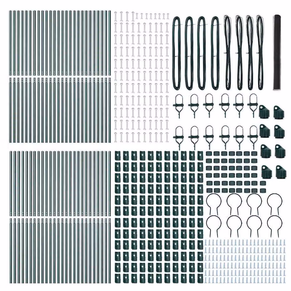 Berkfield Home Grey PVC Coated Steel Hexagon Fence 1.5 x 100 m – 2