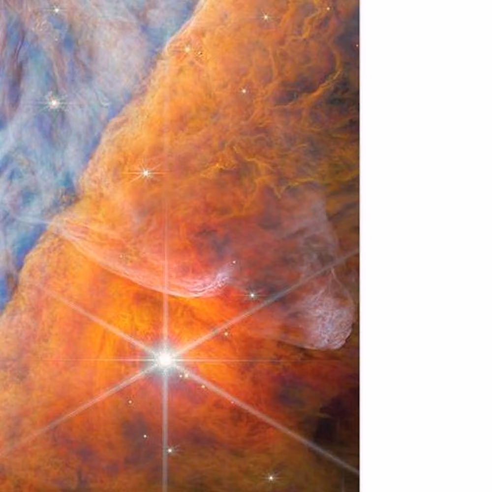 NASA Orion Bar Graphic Paper Poster in Mid Blue and Multicolour – 2