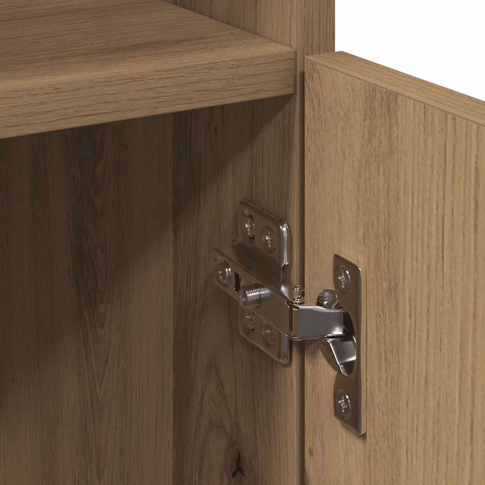 Berkfield Home Artisan Oak Bathroom Cabinet in Brown, W/D/H: 30 x 30 x 179 cm – 4