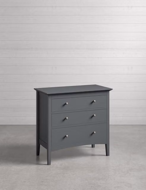 M&S Hastings 3 Drawer Chest in Dark Grey