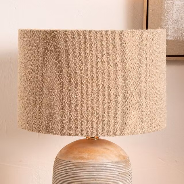 Pacific Lifestyle Modern Cylinder Fabric Lamp Shade in Brown, Diameter: 50 cm