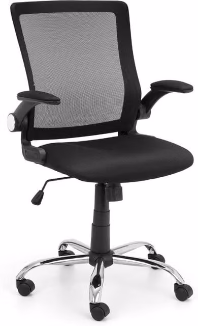 Cheshire Bramley Black Fabric Executive Office Chair with Armrests and Height Adjustment