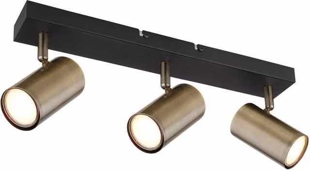 Netlighting Robby Modern Ceiling Spotlight Bar in Matt Black with 3x GU10 Sockets