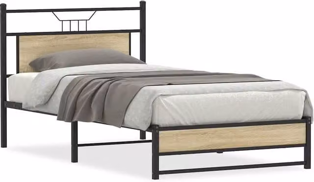 Berkfield Home Sonoma Oak Bed Frame with Drawers in Brown, W: 107 cm, L: 203 cm – 1