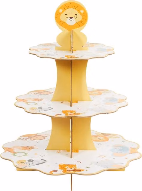 My Party Safari Party Cake Stand in Multicolour and Yellow