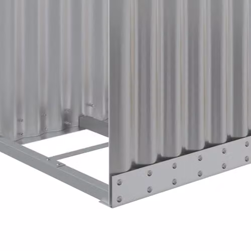 vidaXL Freestanding Log Holder in Grey Galvanised Steel, W/D/H: 40 x 45 x 100 cm – 3