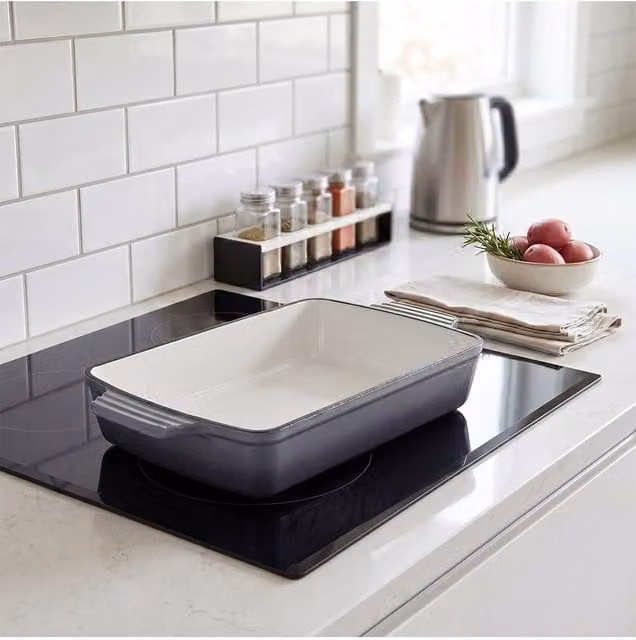 Living and Home Enamelled Cast Iron Roasting Pan, Dark Grey, 3 l – 1