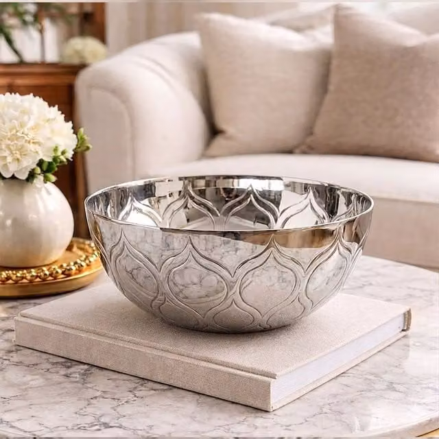 Premier Housewares Silver Aluminium Complements Serving Bowl, W/D/H: 32 x 14 x 32 cm – 1