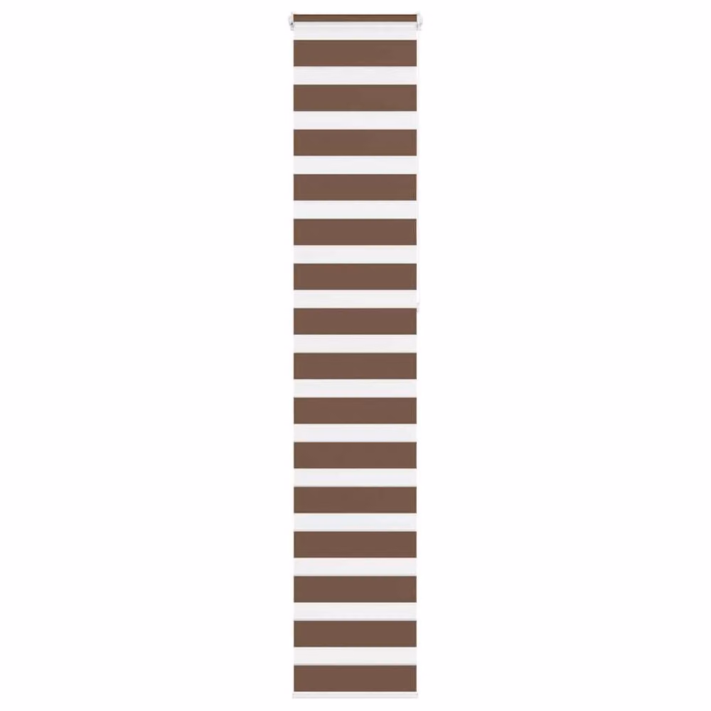 Berkfield Home Elegant Zebra Blind in Brown, Polyester, W: 45 cm, H: 230 cm – 2