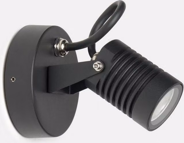 Netlighting Vista Black Faceted LED Outdoor Wall Display Light, 4.9W, 3000K Warm White, IP65
