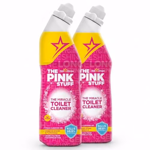 The Pink Stuff Miracle Toilet Cleaner Gel, Pink, 750ml x 2 – 2