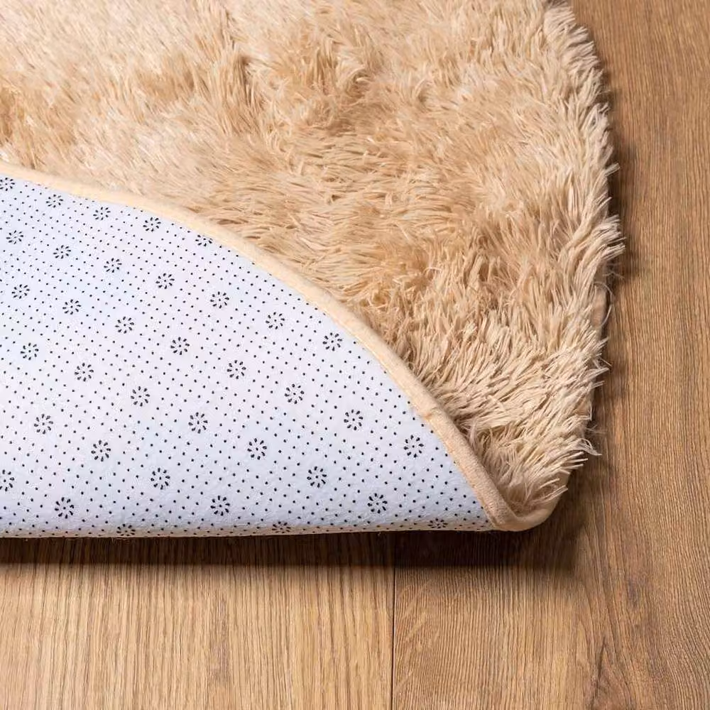 Berkfield Home NAVARRA Shaggy High Pile Rug, Beige, W/D: 120 x 120 cm – 2