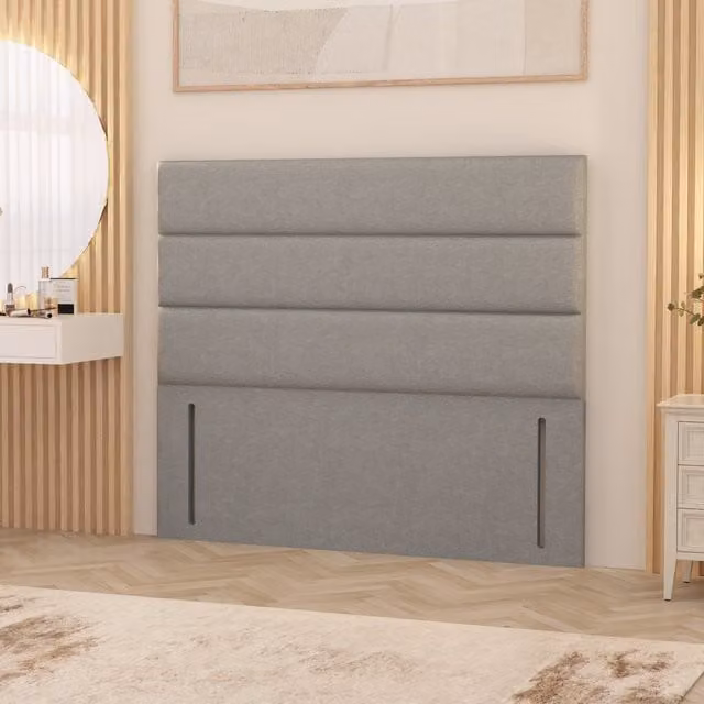 Somnior Beds Ltd Horizona Linen Fabric Floor Standing Upholstered Headboard in Sage Small Double