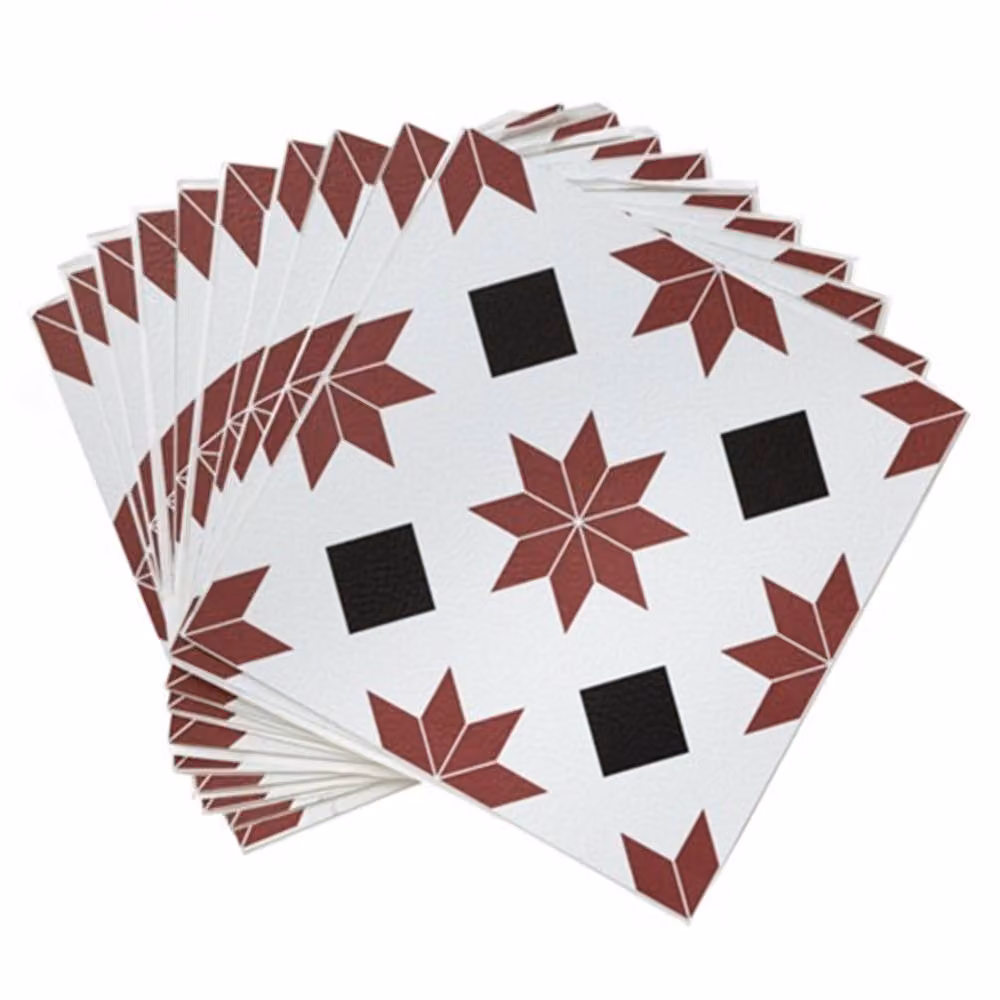 FloorPops Orion Self Adhesive Vinyl Floor Tiles, White, Pack of 10 (0.93sqm), W/D/H: 30.48 x 30.48 x 30.48 cm – 3