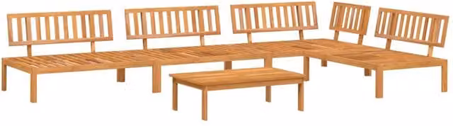 Berkfield Home 5 Piece Garden Pallet Sofa Set in Brown Solid Acacia Wood