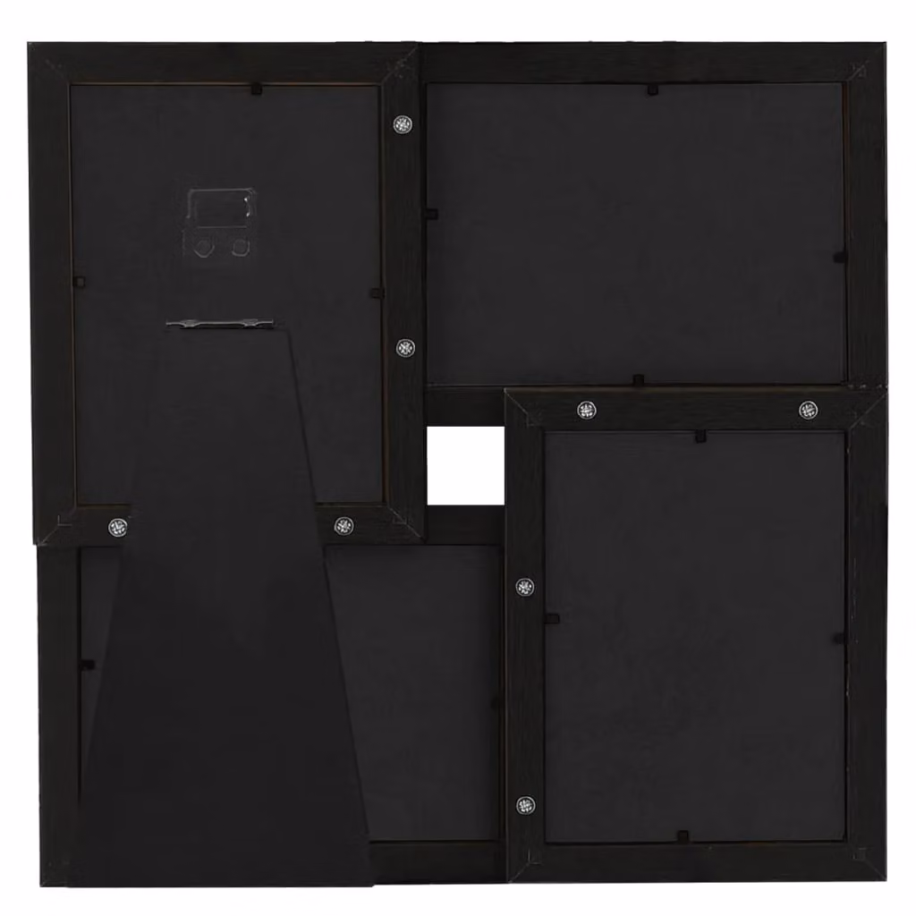 Berkfield Home Modern Black Collage Photo Frame for 4 Pictures, W/D/H: 10 x 15 cm – 2