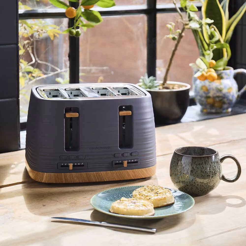 Morphy Richards Grey Ceramic Clay Kettle and Toaster Set – 4