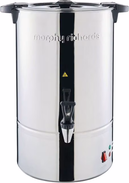 Morphy Richards 20L Silver Stainless Steel Tea Urn with Auto Shut-off and PID Control