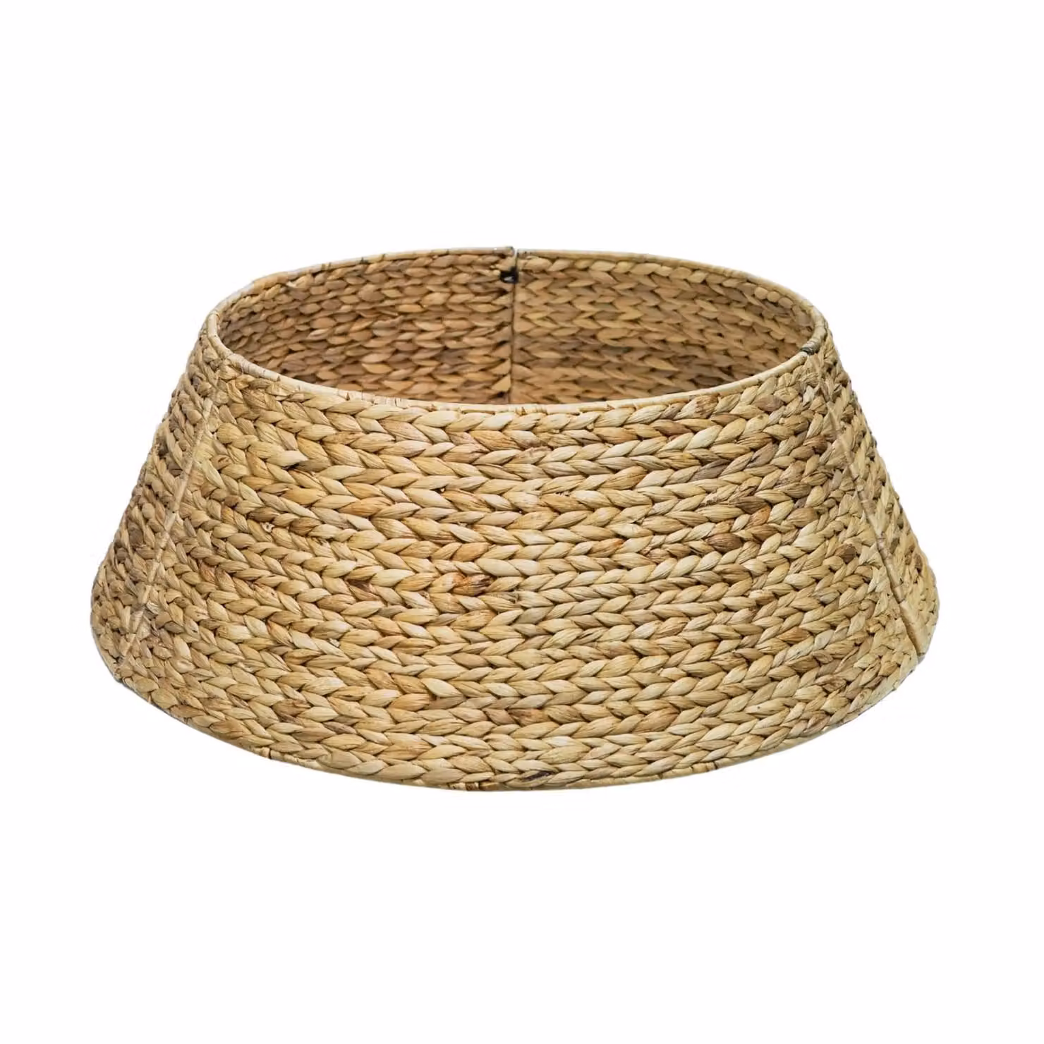 Ivyline Round Water Hyacinth Foldable Tree Skirt in Beige and Brown, W: 72 cm, H: 26 cm – 2