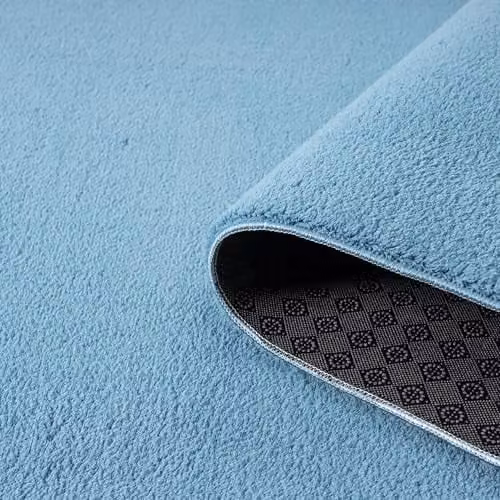 Desire Rugs Blue Plain Modern Rectangular Living Room Area Rug, W/D: 80 x 120 cm – 3
