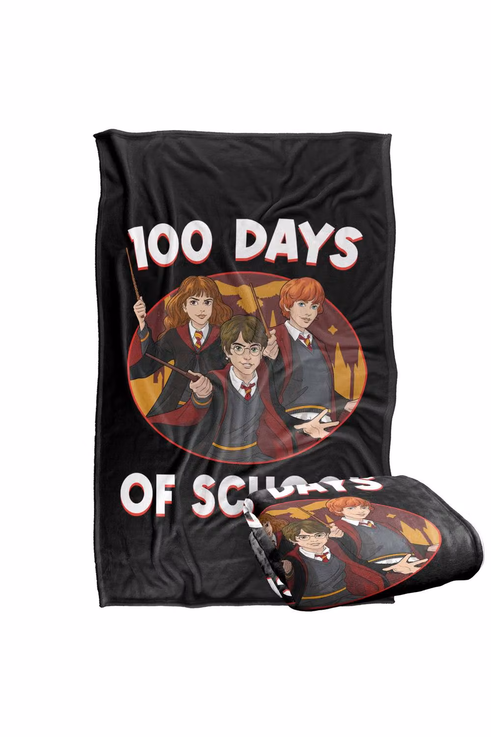 Warner Bros. Harry Potter 100 Days of School Super Soft Fleece Throw Blanket, Multicolour, W: 127.0 cm x L: 152.4 cm – 7