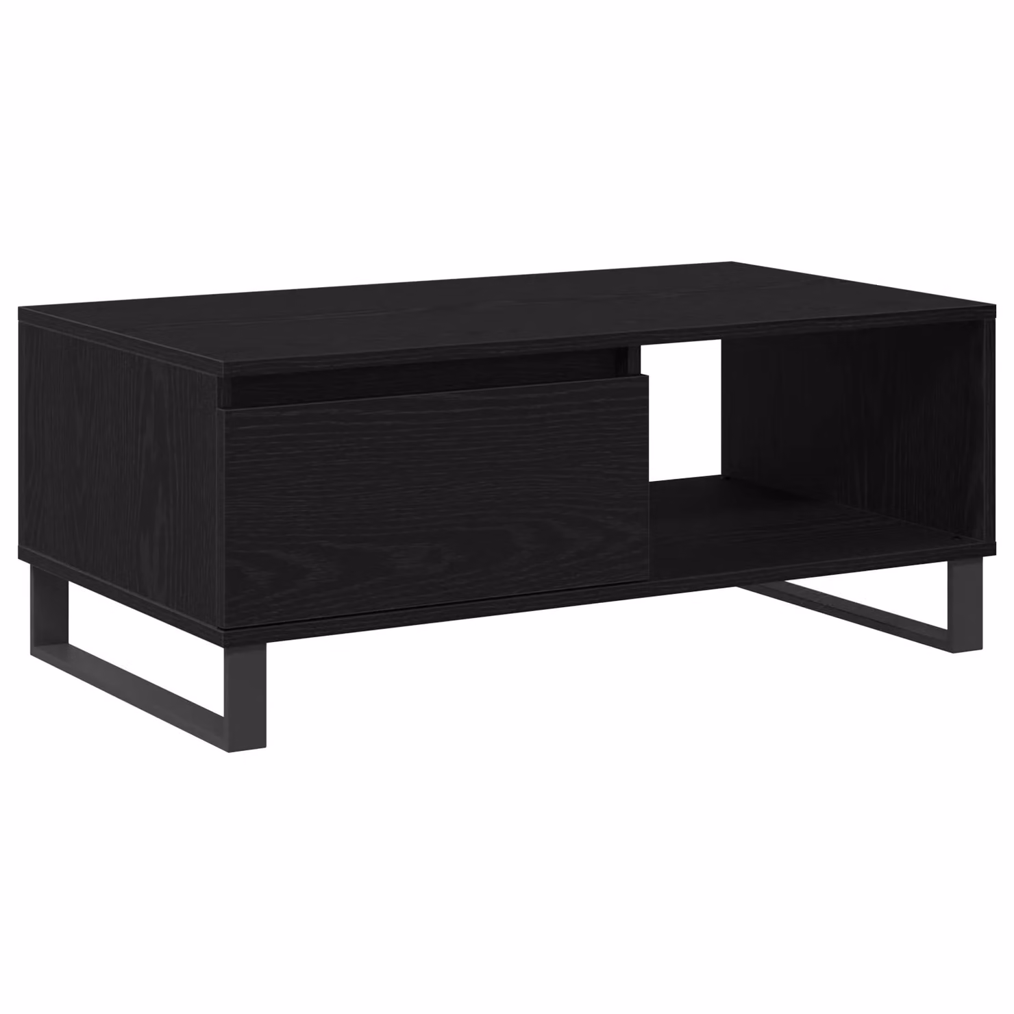 Berkfield Home Modern Black Oak Coffee Table, W: 90 cm, D: 50 cm, H: 36 cm – 2