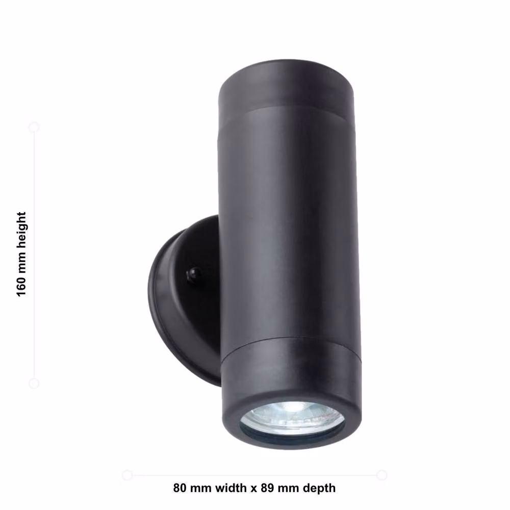 First Choice Lighting Gale Black Polypropylene Up and Down LED Wall Light – 4