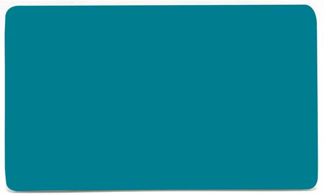 Trendi 2 Gang Artistic Modern Glossy Tactile Double Blanking Plate in Bright Teal