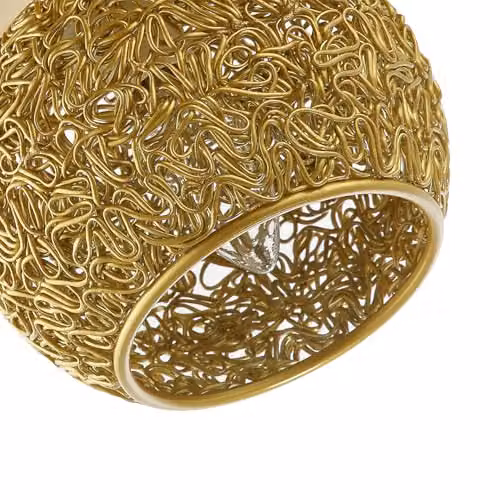 Happy Homewares Modern Gold Ceiling Light Fitting with Metal Shade, W/D/H: 17 x 15 x 15 cm – 2