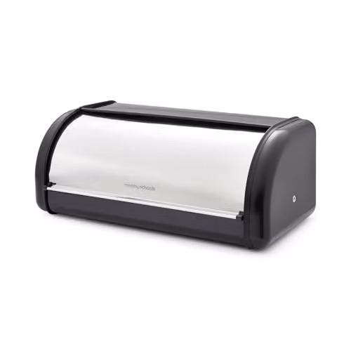 Morphy Richards Equip Roll Front Bread Bin, 12L, Black and Stainless Steel – 7