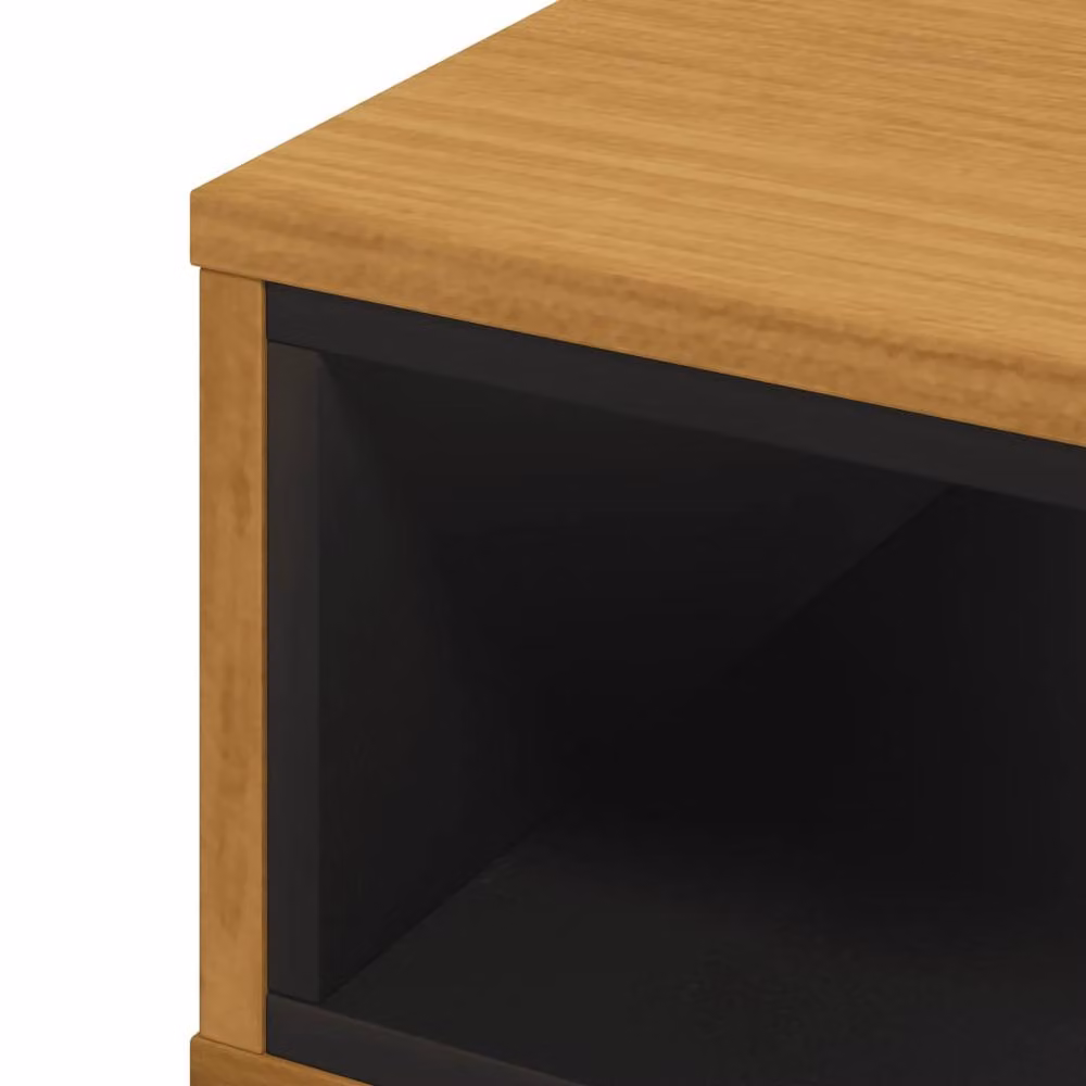 Berkfield Home Beautiful FLAM Coffee Table in Brown Solid Pine Wood, W/D/H: 100 x 50 x 32.5 cm – 4