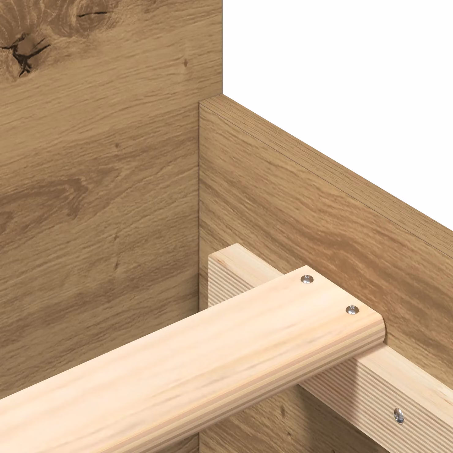 Berkfield Home Artisan Oak Bed Frame in Brown, Engineered Wood, 200 x 200 cm – 3